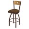 Holland Bar Stool Co 30" Swivel Counter Stool, Black Wrinkle, Med Back, Rein Thatch Seat 83030BZMedMplB026 - alternate 1